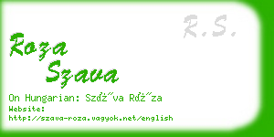 roza szava business card